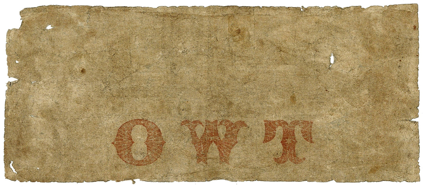 1857 $2 Morgan, Georgia, Bank of Morgan Obsolete Note ☆☆