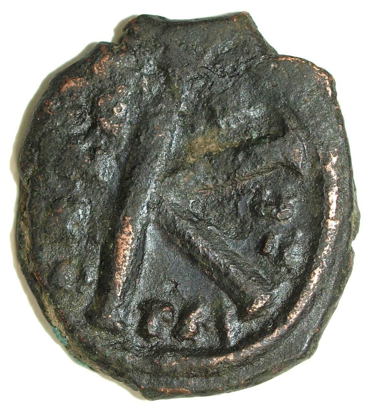 AD 582-602 Maurice Tiberius Half Follis Byzantine ☆☆ 203