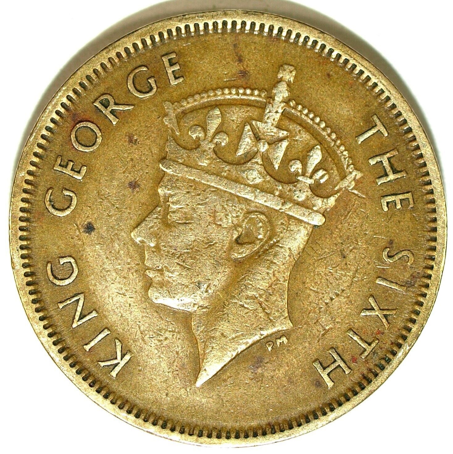 1950 Hong Kong China Ten Cents ☆☆ King George VI ☆☆ Great Collectible ☆☆ 114