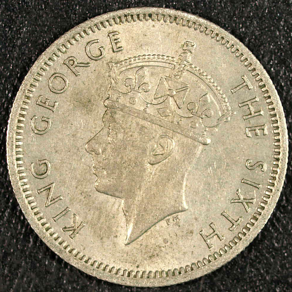 1949 Malaysia 10 Cents ☆☆ Circulated Toned ☆☆ Great Collectible 449