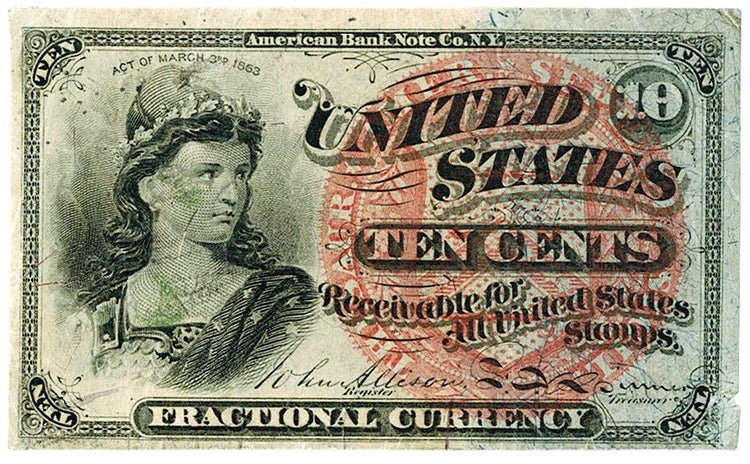 Fractional Civil War Era Currency 1862-1876