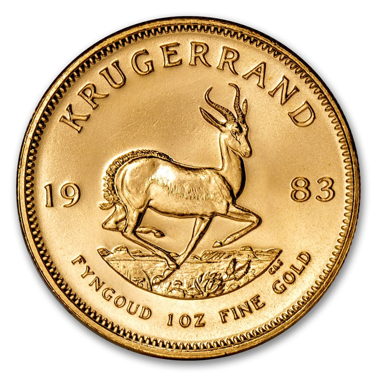 "Gold Krugerrand coin, ideal for investment in tangible gold bullion."