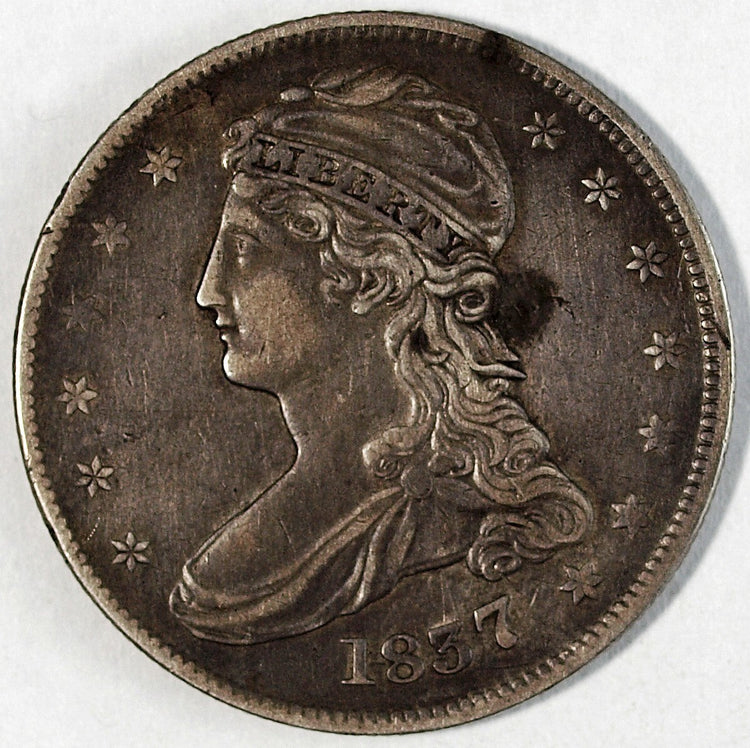 "Graded and circulated Capped Bust Half Dollars from 1807-1836."