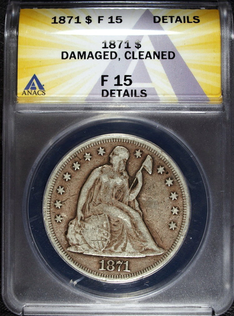 "Graded Seated Liberty Silver Dollars, certified by NGC and PCGS."