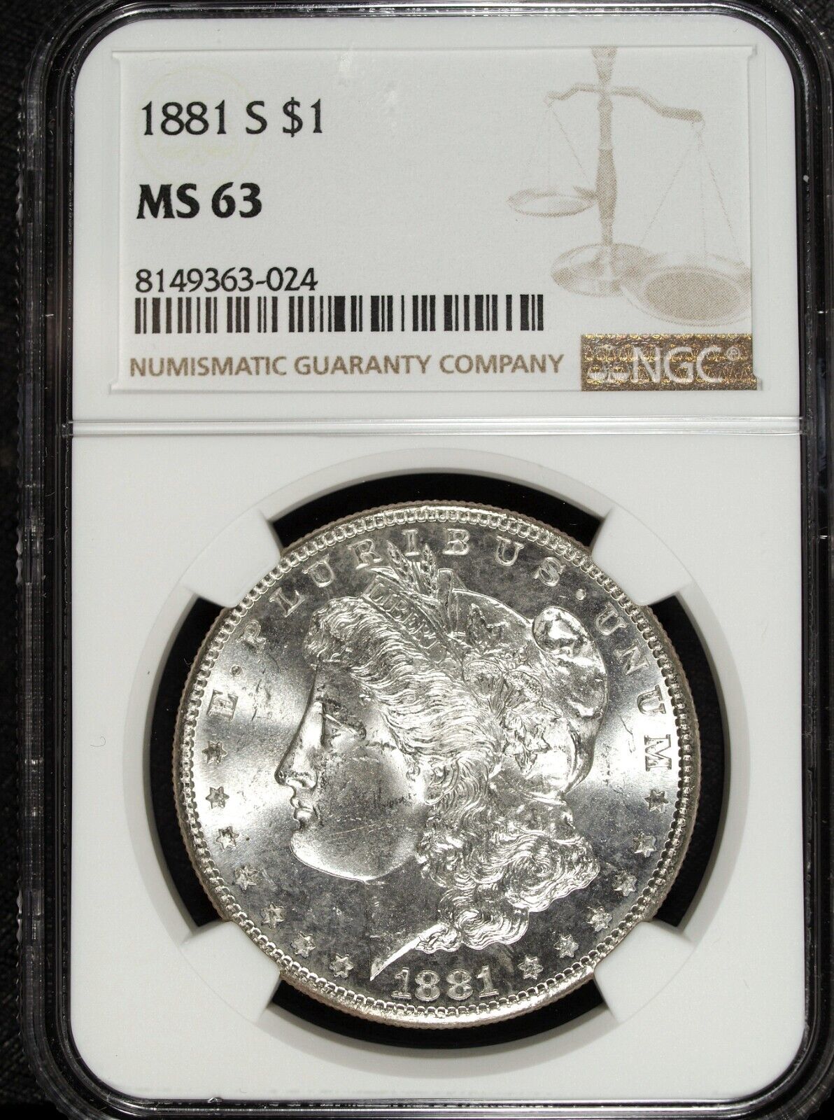 1881 S NGC MS 63 Morgan Silver Dollar ☆☆ UnCirculated ☆☆ Great For Sets 024