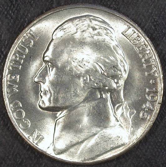 1945 S Silver Jefferson WWII Nickel ☆☆ Uncirculated ☆☆ Great For Sets 210