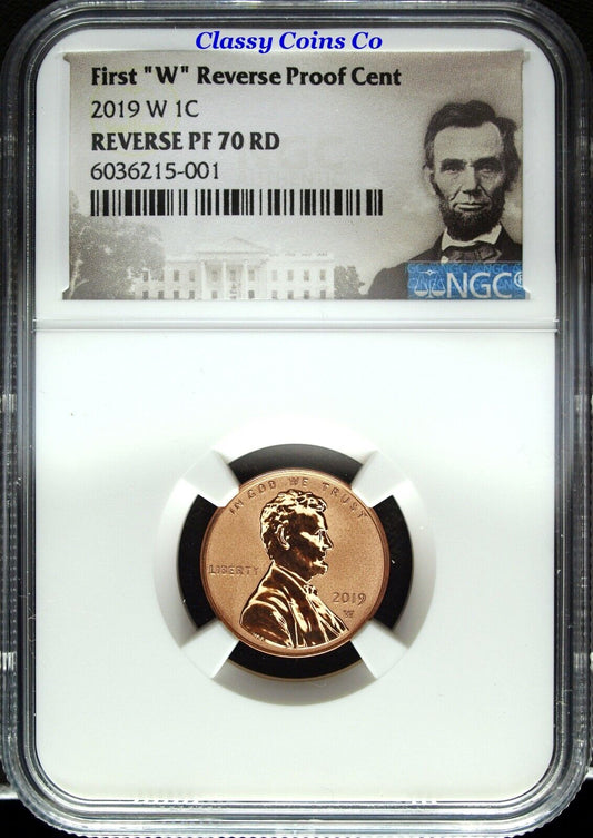 2019 W NGC PF 70 Reverse Proof Lincoln Cent ☆☆ First "W" ☆☆ Great For Sets