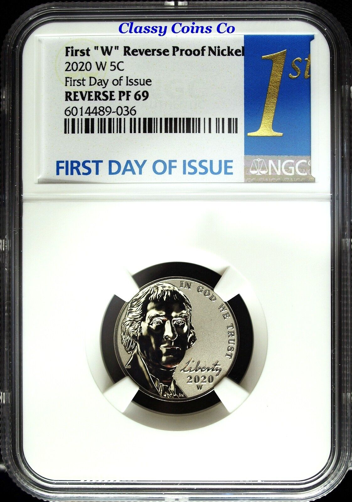 2020 W NGC Reverse PF 69 UCAM Jefferson Nickels ☆☆ First Day of Issue ☆☆