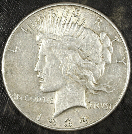 1934 P Peace Silver Dollar ☆☆ Circulated ☆☆ Great Set Filler 412