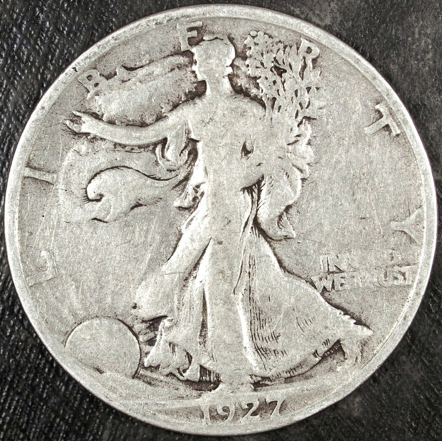 1927 S Walking Liberty Silver Half Dollar ☆☆ Circulated ☆☆ Great Set Filler 324