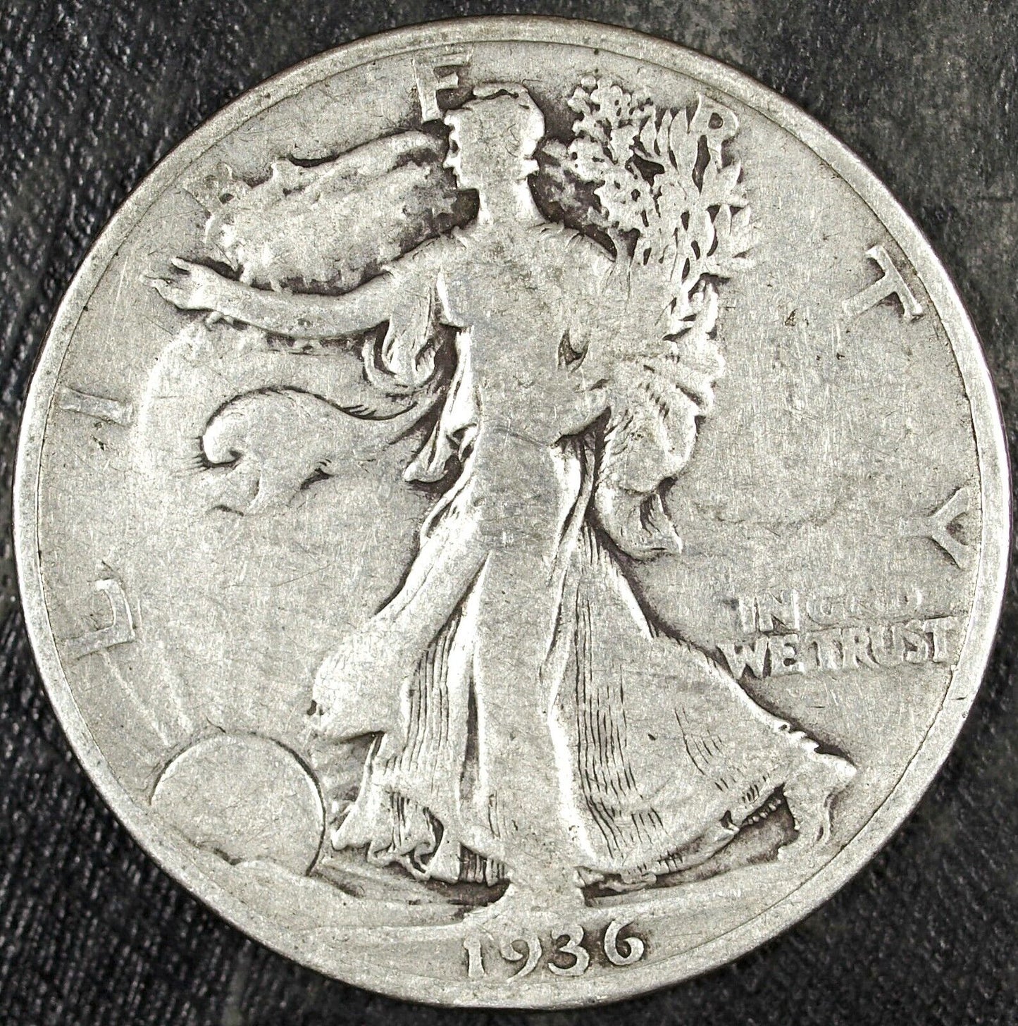 1936 S Walking Liberty Silver Half Dollar ☆☆ Circulated ☆☆ Great Set Filler 322