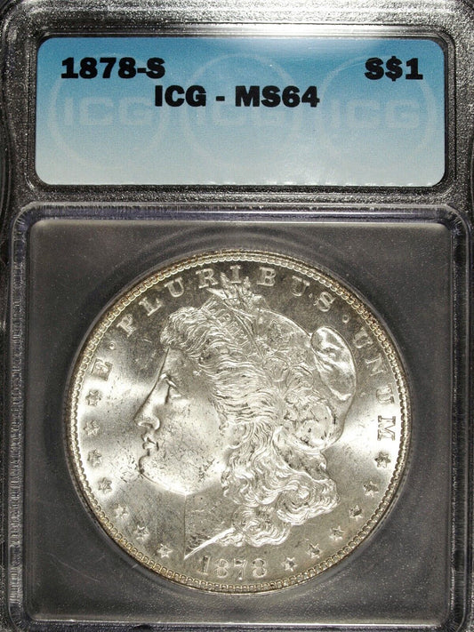 1878 S ICG MS 64 Morgan Silver Dollar ☆☆ Great Set Filler 501