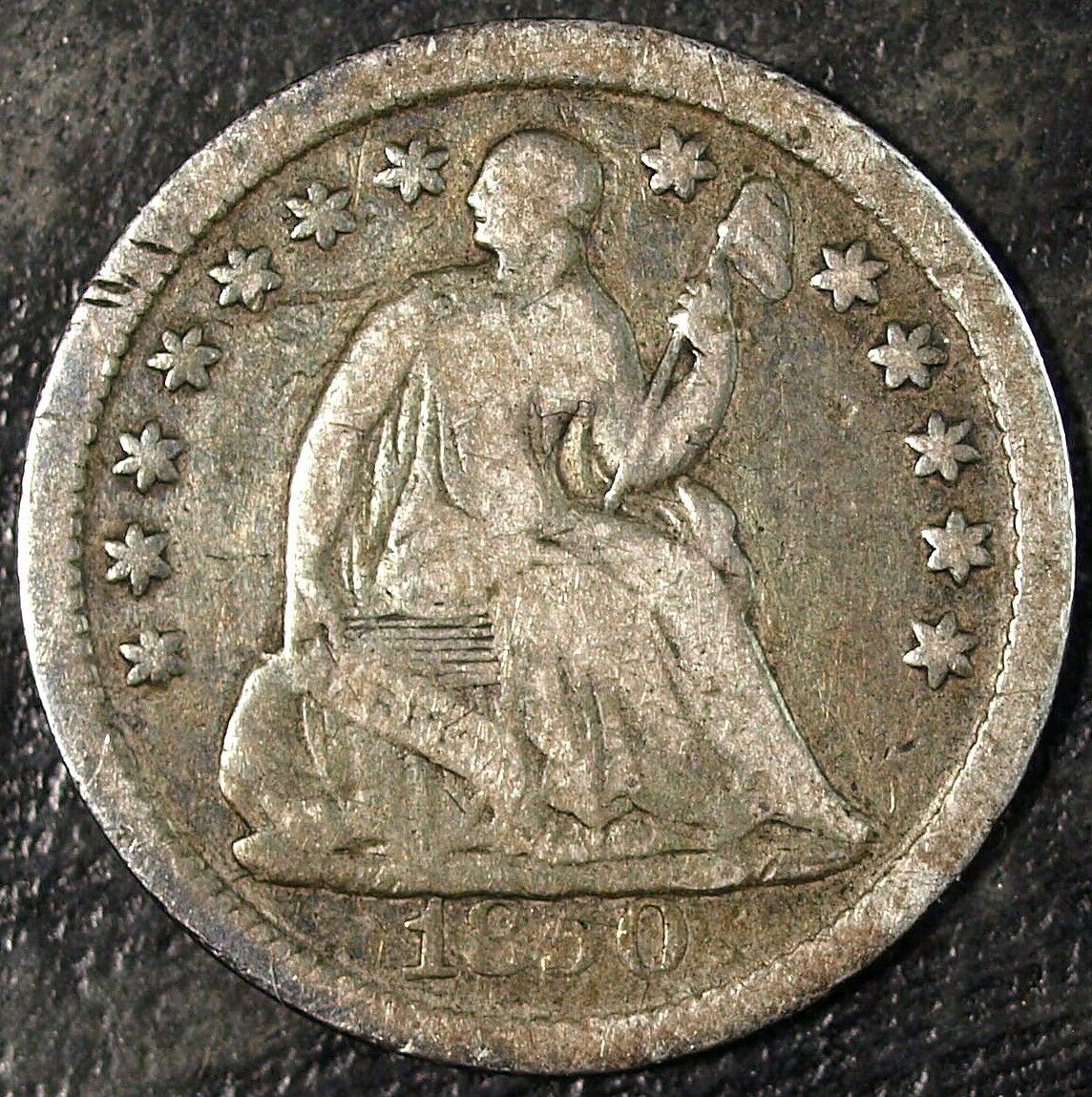 1850 P Seated Liberty Silver Half Dime ☆☆ Circulated ☆☆ Great For Sets 204