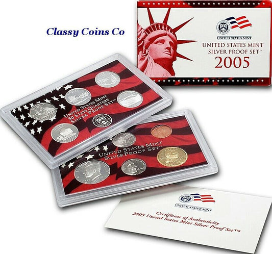 2005 S US Silver Proof Set ☆☆ Great For Sets ☆☆ 11 Proof Coins ☆☆