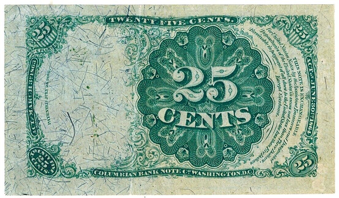 1874-75 5th Issue 25 Cent Fractional Currency ☆☆ Fr. 1308 ☆☆ Great Collectible