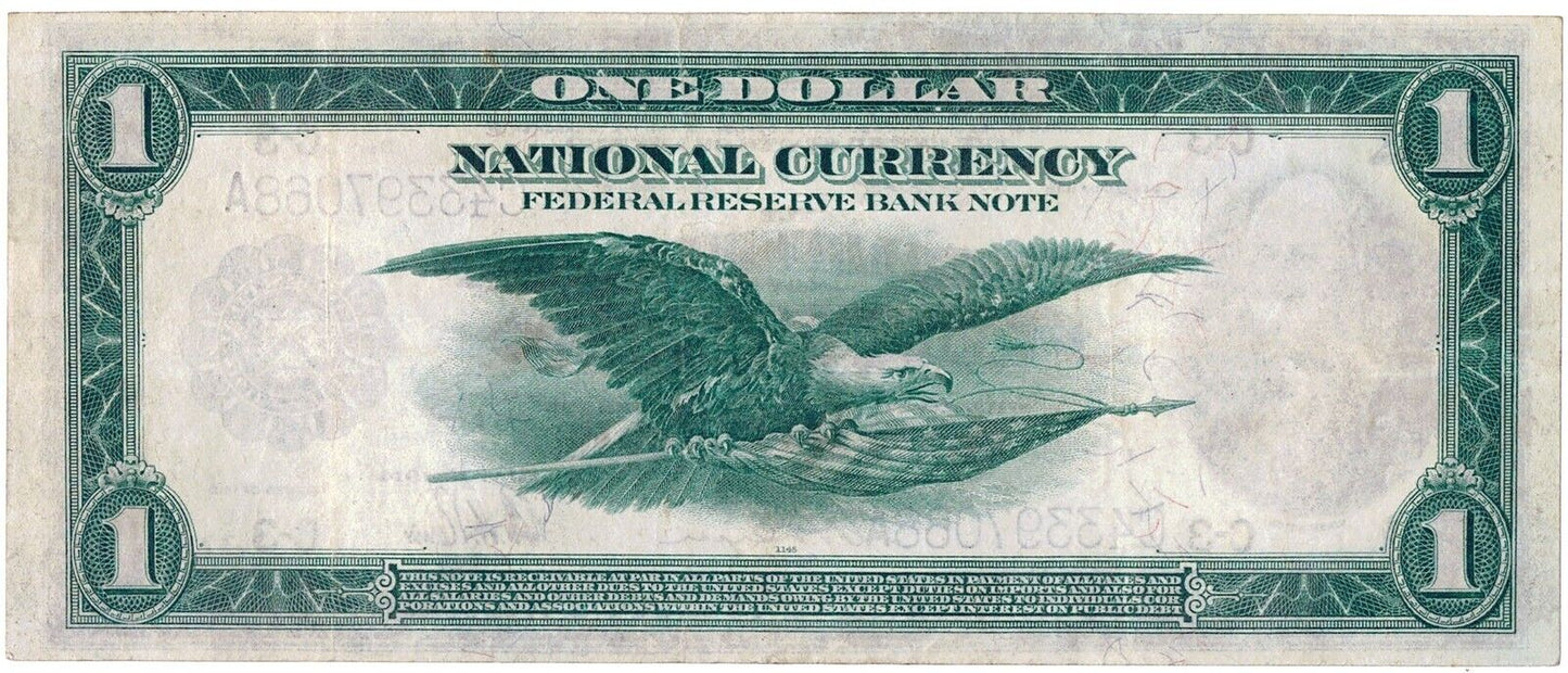 1918 $1 Green Eagle Federal Reserve Bank Philadelphia, Penn. ☆☆ FR 727