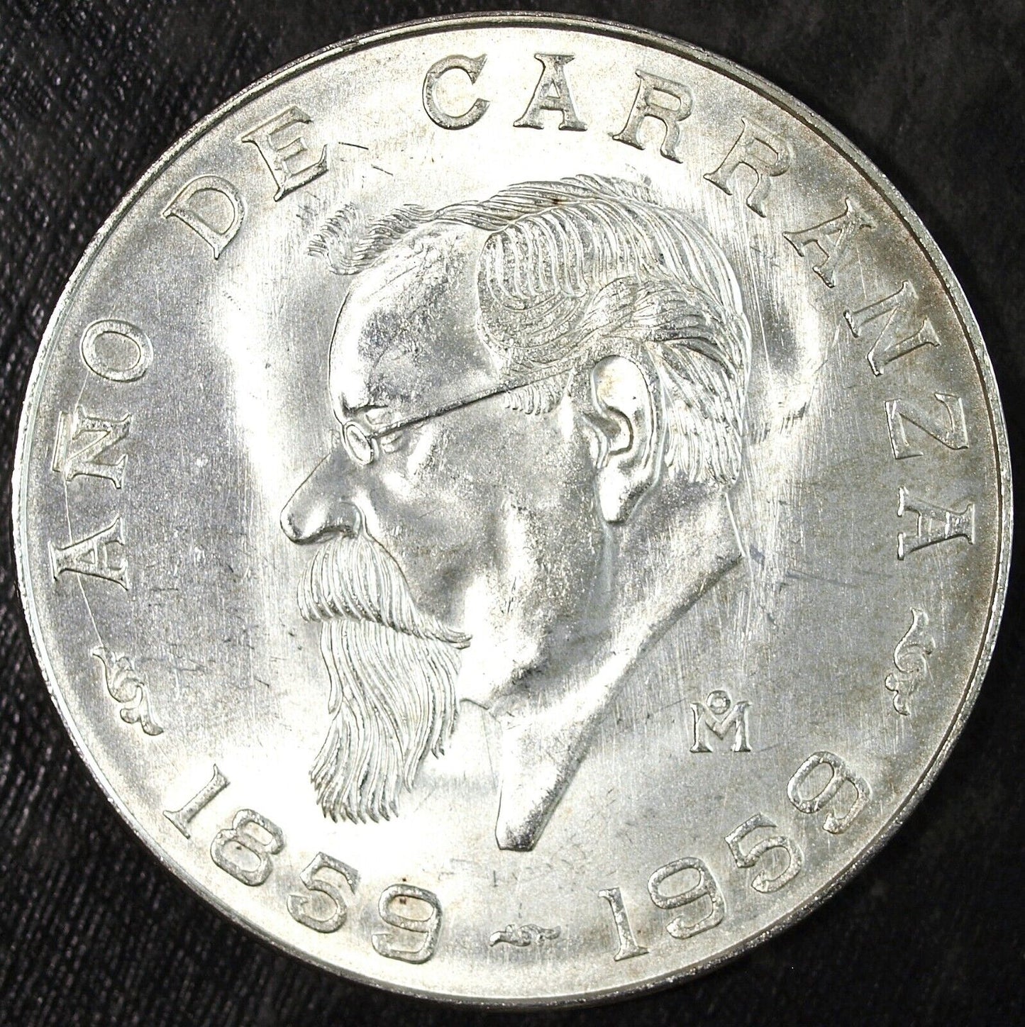 1959 Mexico Ana De Carranza Cinco 5 Pesos Silver  Uncirculated ☆☆ 312