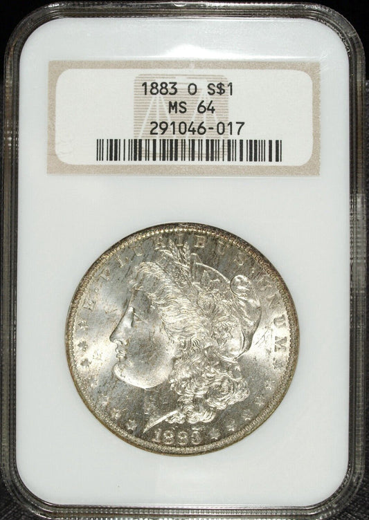 1883 O NGC MS 64 Morgan Silver Dollar ☆☆ Light Toning ☆☆ 017