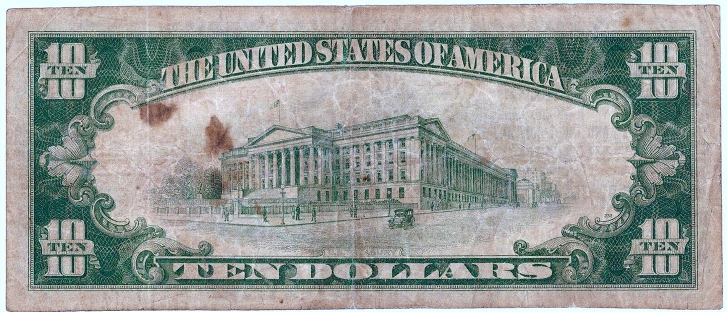 1929 $10 Type 2 Vicksburg, Mississippi National Bank Note ☆☆ Fr#1801-2 ☆☆