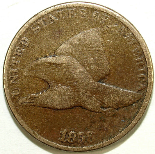 1858 Flying Eagle Circulated Cent ☆☆ Great For Sets ☆☆ Large Letters 201