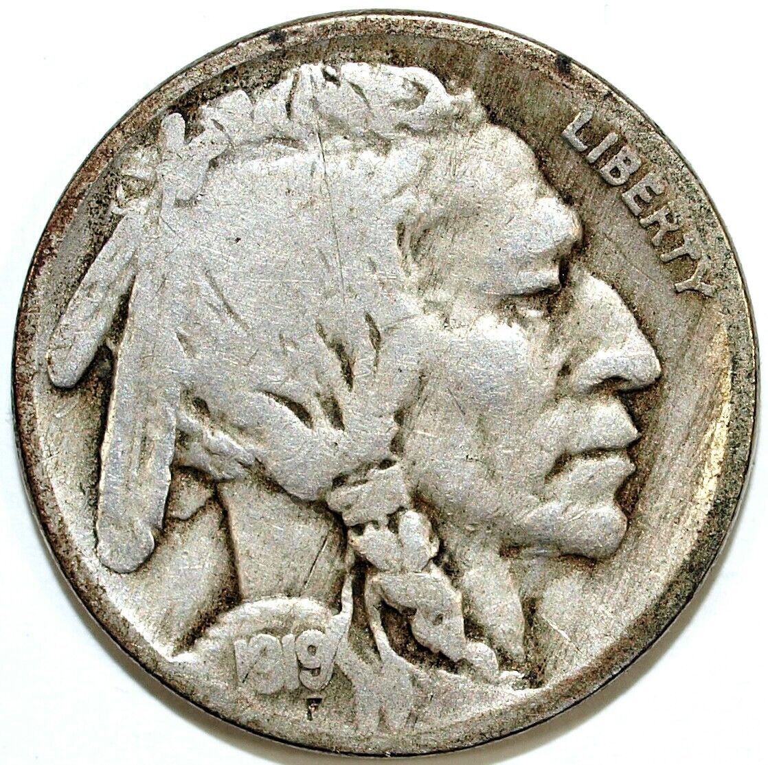 1919 P Buffalo Nickel ☆☆ Circulated ☆☆ Great Book Filler 708