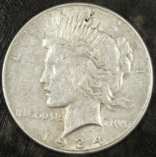 1934 P Peace Silver Dollar ☆☆ Circulated ☆☆ Great Set Filler 413