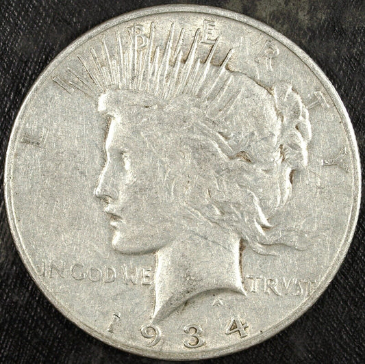 1934 S Peace Silver Dollar ☆☆ Circulated ☆☆ Great Set Filler 457