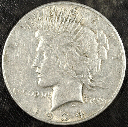 1934 S Peace Silver Dollar ☆☆ Circulated ☆☆ Great Set Filler 458