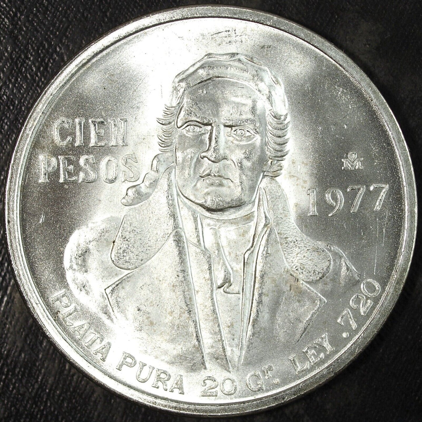 1977 Mexico Morelos 100 Pesos Silver Uncirculated ☆☆ High 77's ☆☆ 317