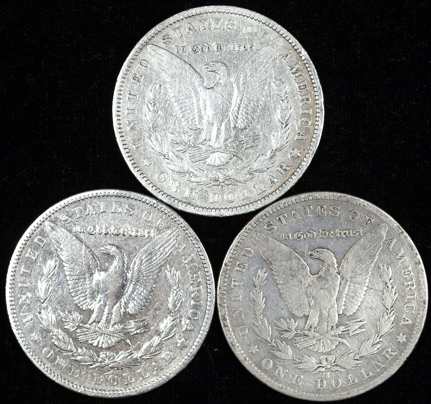 Lot of 3 1903P,93O,83S Morgan Silver Dollars ☆☆ Circulated ☆☆ Great For Sets 187