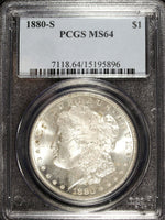 1880 S PCGS MS 64 Morgan Silver Dollar ☆☆ Uncirculated ☆☆ Great For Sets 896