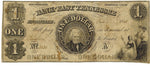 1855 $1 Bank of East Tennessee, Knoxville Obsolete Note ☆☆ 301