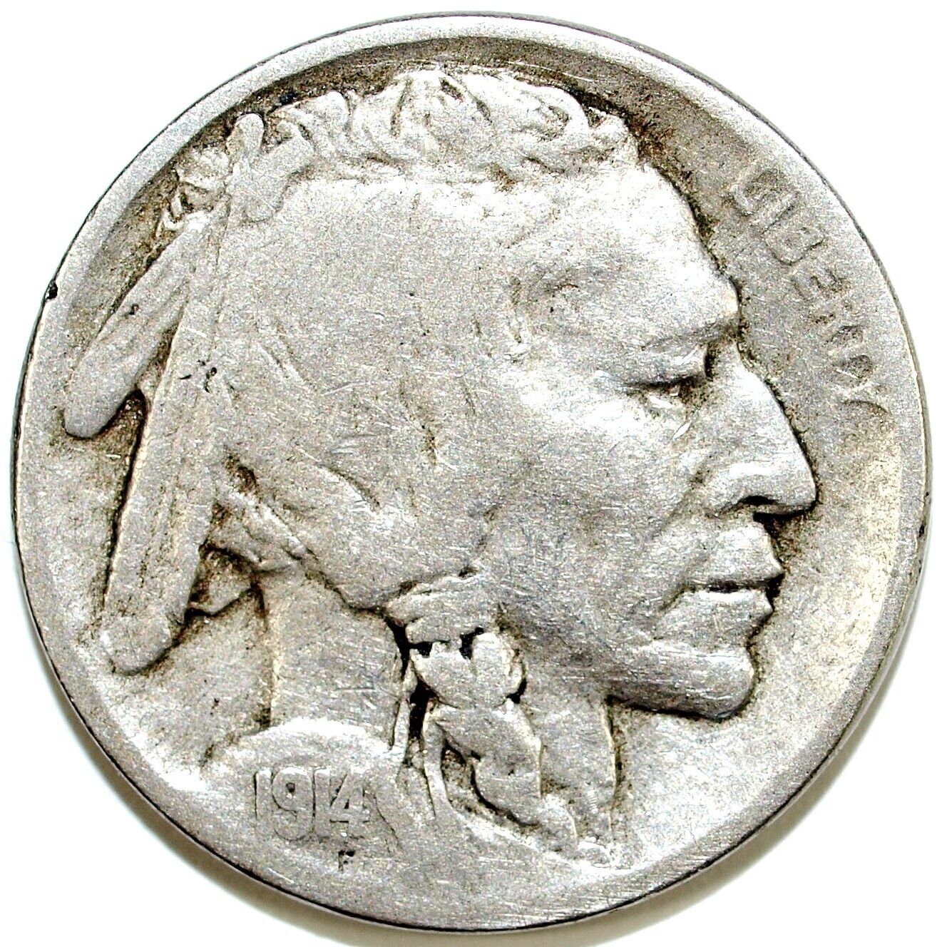 1914 D Buffalo Nickel ☆☆ Circulated Nickel ☆☆ Great Set Filler 201