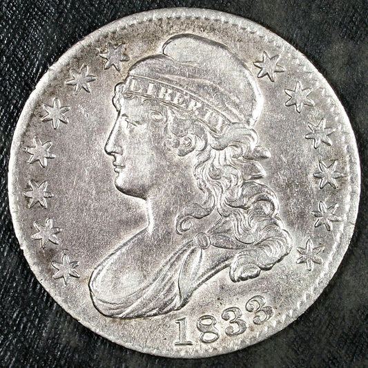 1833 Capped Bust Silver Half Dollar ☆☆ Circulated ☆☆ Great Set Filler 120