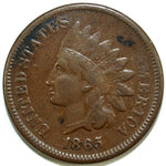 1865 Fancy "5" Indian Head Circulated Cent ☆☆ Great Set Filler ☆☆ 102