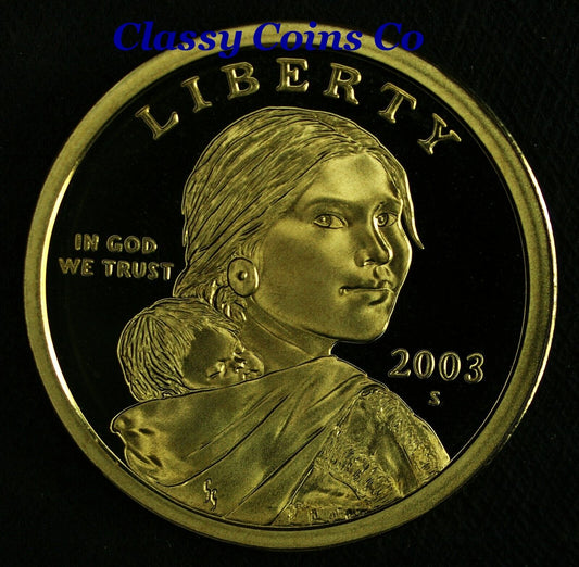 2003-S Proof Sacagawea Dollar ☆☆ Ultra Cameo ☆☆ Fresh From Proof Set