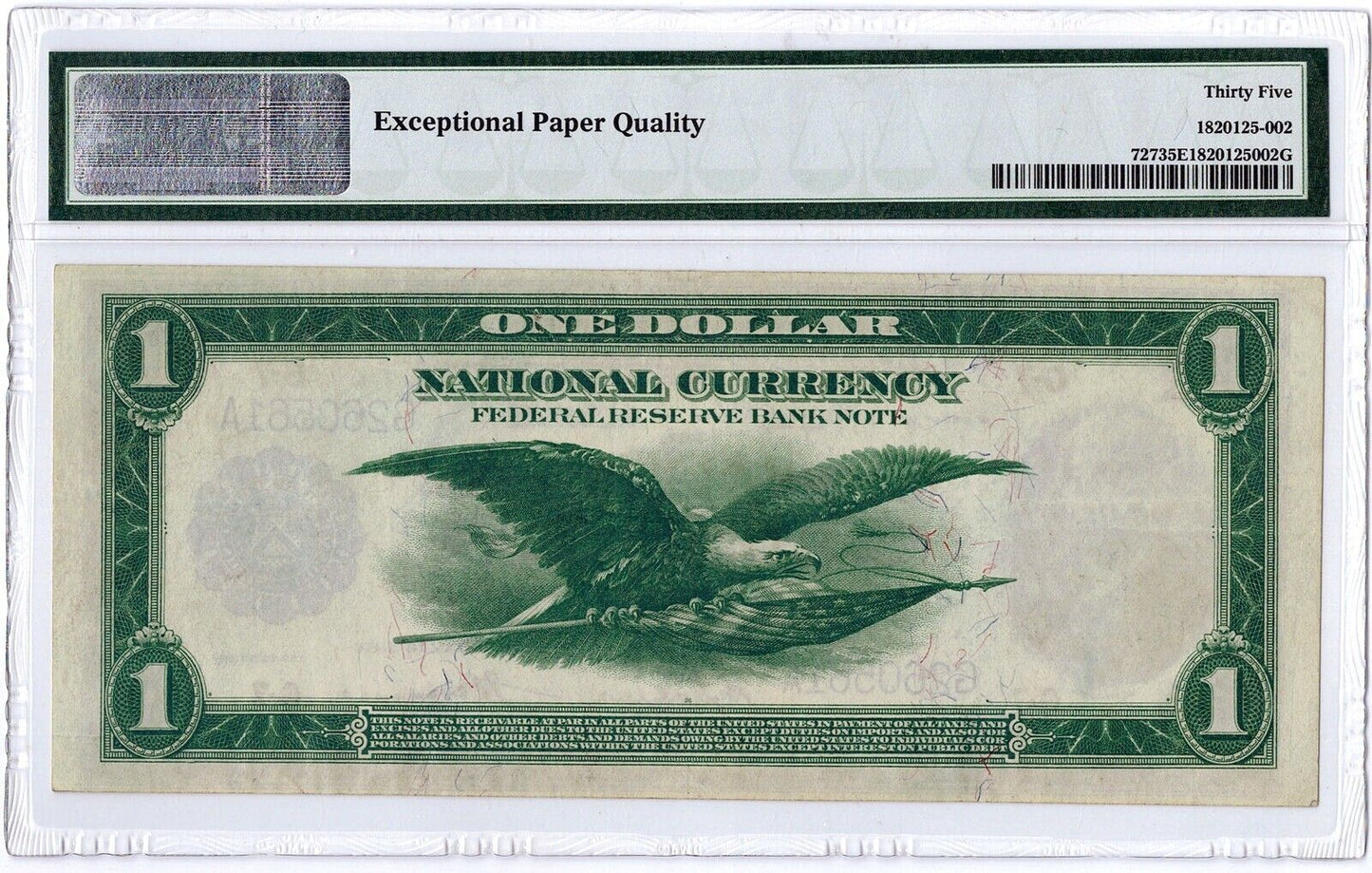 1918 PMG VF 35 EPQ $1 Green Eagle Federal Reserve Bank Chicago, IIl. ☆☆ FR 727
