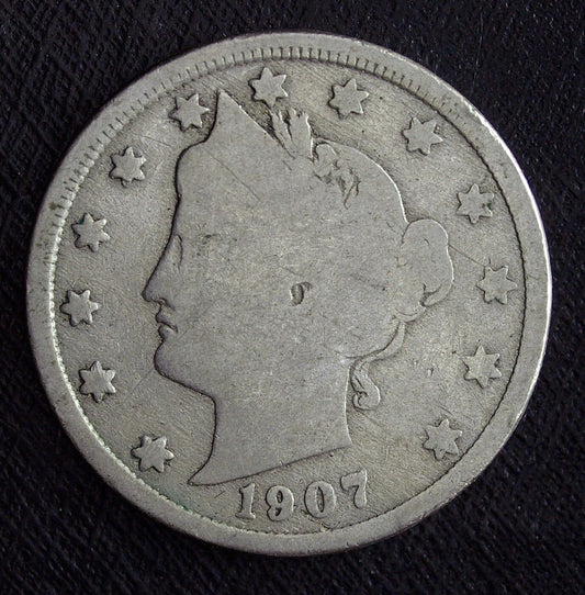 1907 Liberty V Nickel ☆☆ Nice Circulated Nickel ☆☆ Great Set Filler