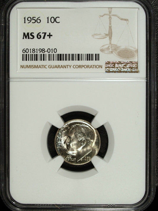 1956 P NGC MS 67 Plus Roosevelt Silver Dime ☆☆ Great For Sets ☆☆ 010