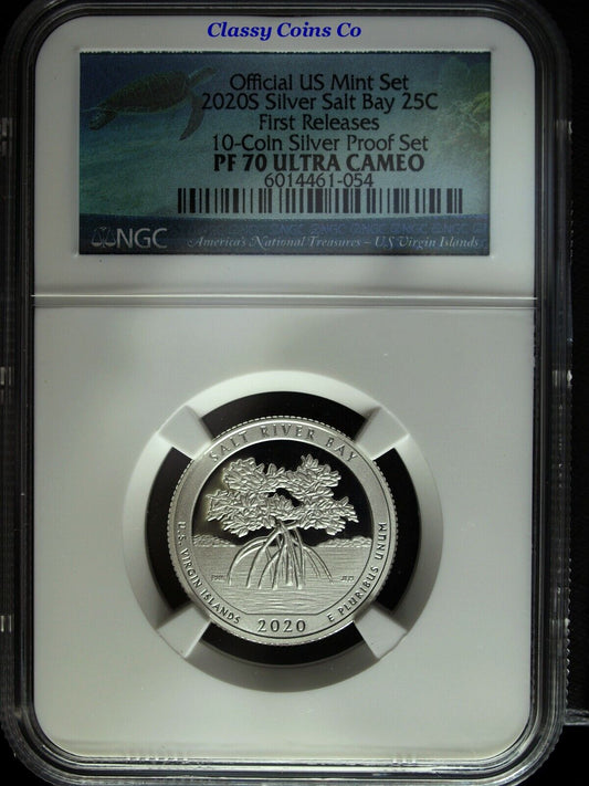 2020 S NGC Proof 70 UCAM Silver Salt River Bay ATB Quarter☆☆First Release