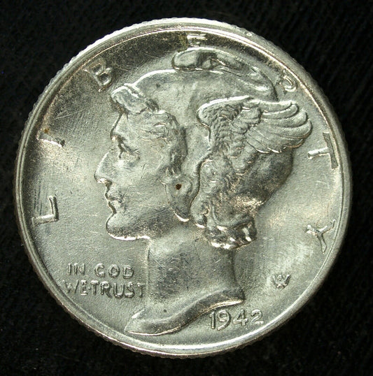 1942 P Mercury Silver Dime ☆☆ UnCirculated Details ☆☆ Great Set Filler