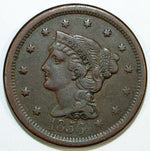 1856 Braided Hair Large Cent Piece ☆☆ Circulated Slant 5 ☆☆ Album Filler 358