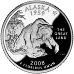 2008 S Clad Proof Alaska State Quarter ☆☆ Great For Sets