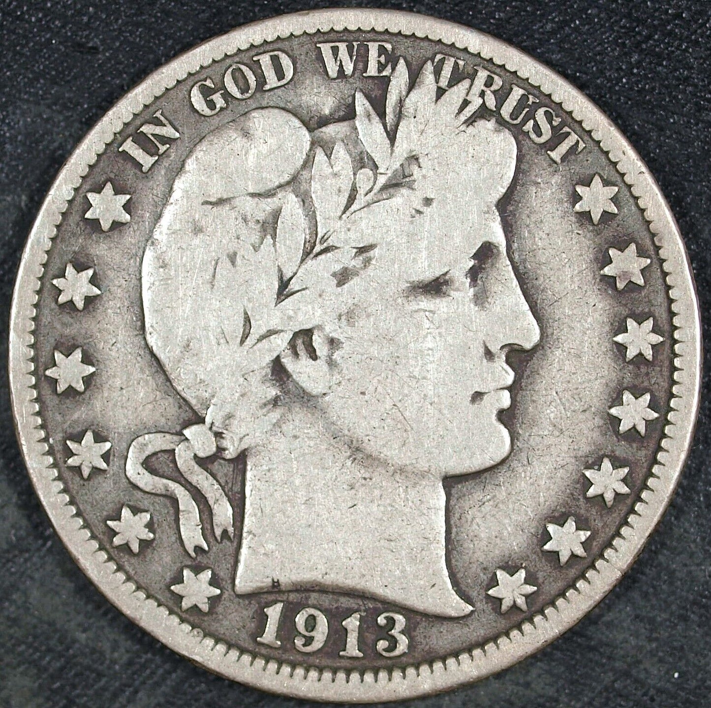 1913 P Barber Silver Half Dollar ☆☆ Circulated ☆☆ Great For Sets 515