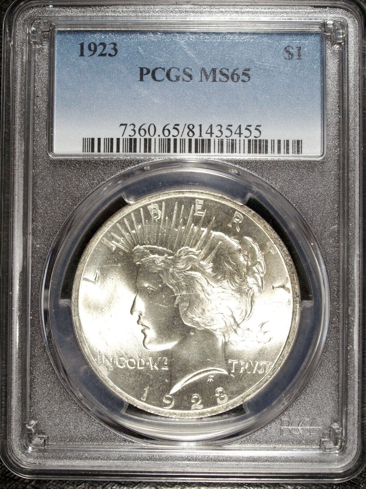 1923 P PCGS MS 65 Peace Silver Dollar ☆☆ Great Collectible ☆☆ Great For Sets 455