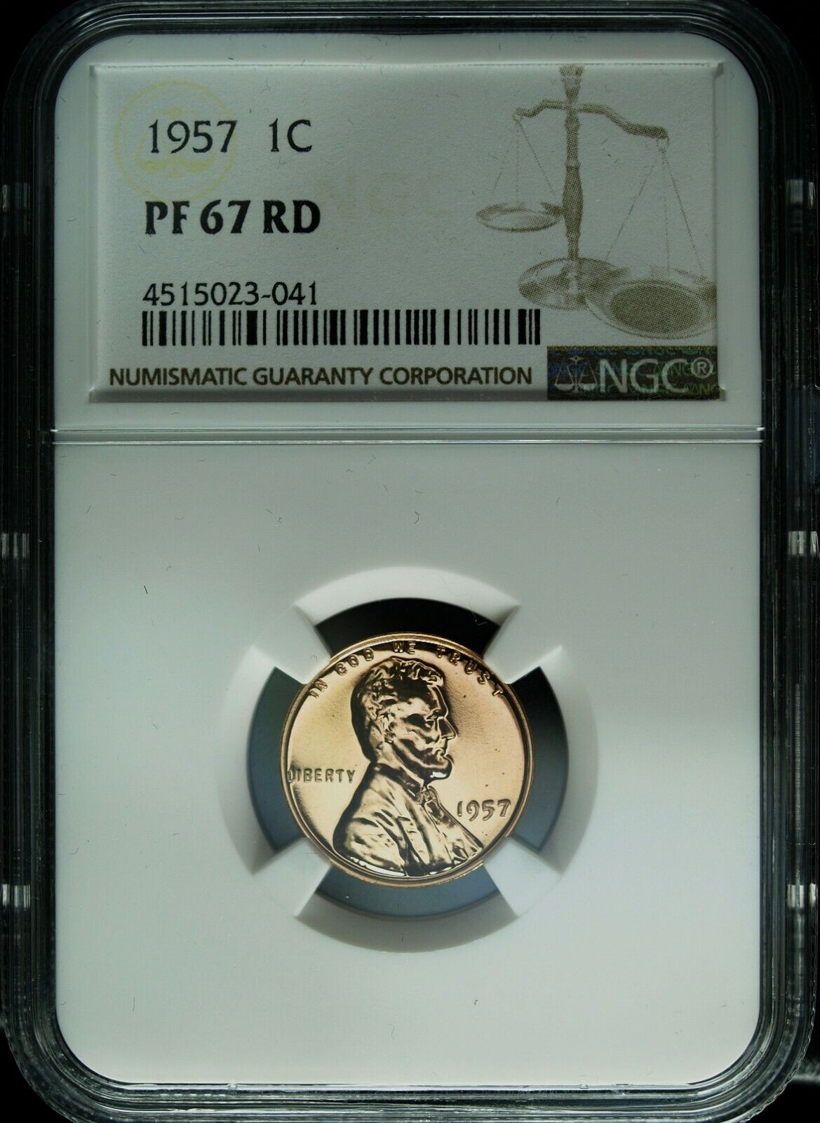 1957 NGC PF 67 Red Lincoln Cent ☆☆ Flashy Red Mirrors ☆☆