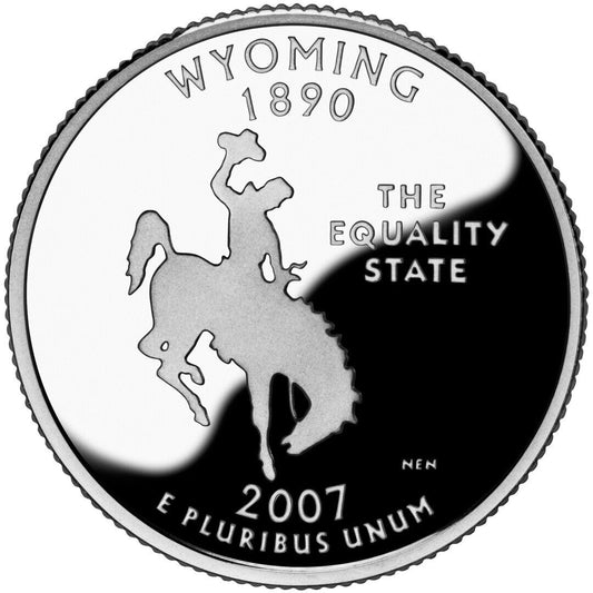2007 S Wyoming State Silver Proof Quarter ☆☆ Great For Sets ☆☆