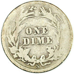 1908 S Barber Silver Dime ☆☆ Circulated ☆☆ Great Set Filler 508