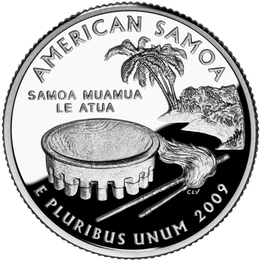 2009 S American Samoa Clad Proof Quarter ☆☆ US Territories ☆☆ Great For Sets