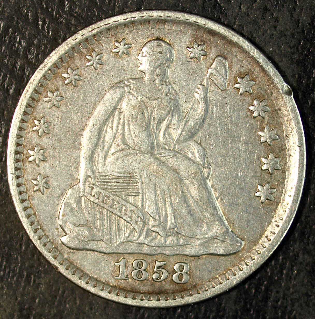 1858 P Seated Liberty Silver Half Dime ☆☆ Circulated ☆☆ Great For Sets 201